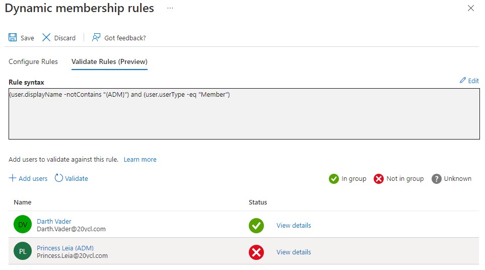 Validate rule